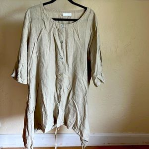 Tan Linen Bryn Walker Dress Size L